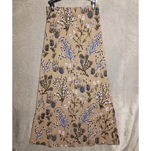Thief & Bandit Handprinted/Handmade in Halifax, NS Floral Boho Maxi Skirt S